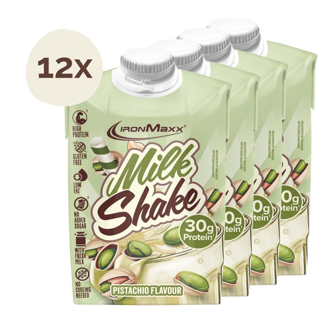 IronMaxx Milkshake RTD -12x500ml Pistachio (MHD: 19/03/26) Max. 3 pro Kunde 12 x 500ml