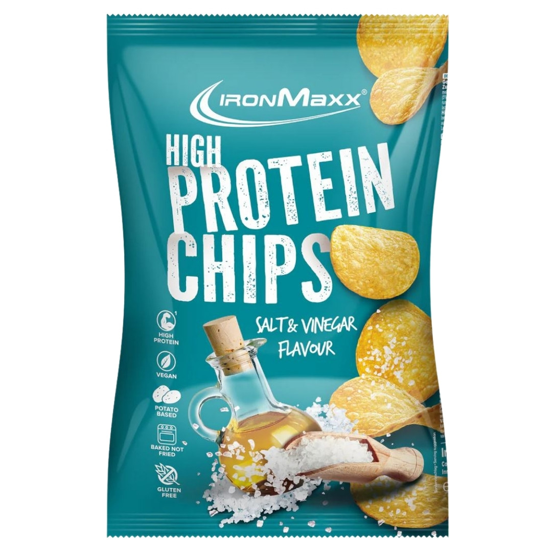 IronMaxx High Protein Potato Chips - 60g Salt & Vinegar (MHD: 31/01/26)