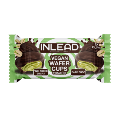 Inlead Vegan Wafer Cups Pistachio Dark Choc