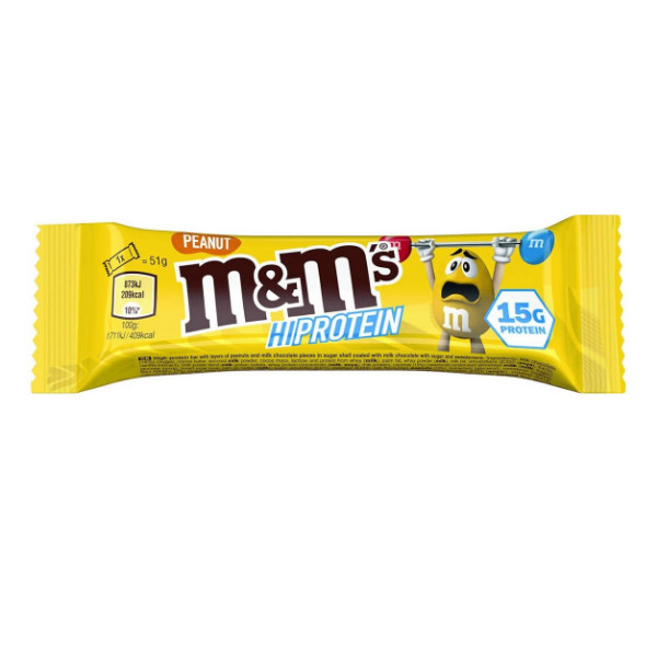 M&M´s Hi Protein Bar 1 x 51g Riegel Peanut