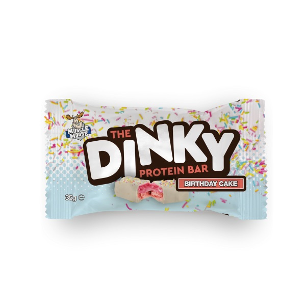 Muscle Moose The Dinky Bars, 1 Riegel, 35g Birthday Cake (MHD: 19/08/25)