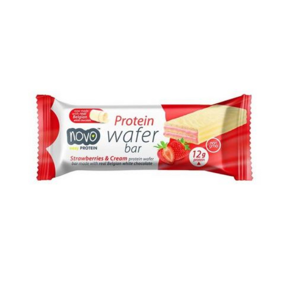 Novo Easy Protein Wafer Bar, 1 Wafer, 40g Strawberries & Cream