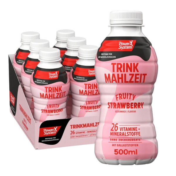 Power System Trinkmahlzeit, 6x500ml Strawberry (MHD: 07/06/26)