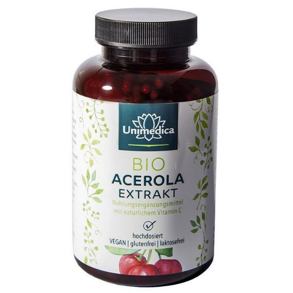 Unimedica Bio Acerola Extrakt, 180 Vcaps.