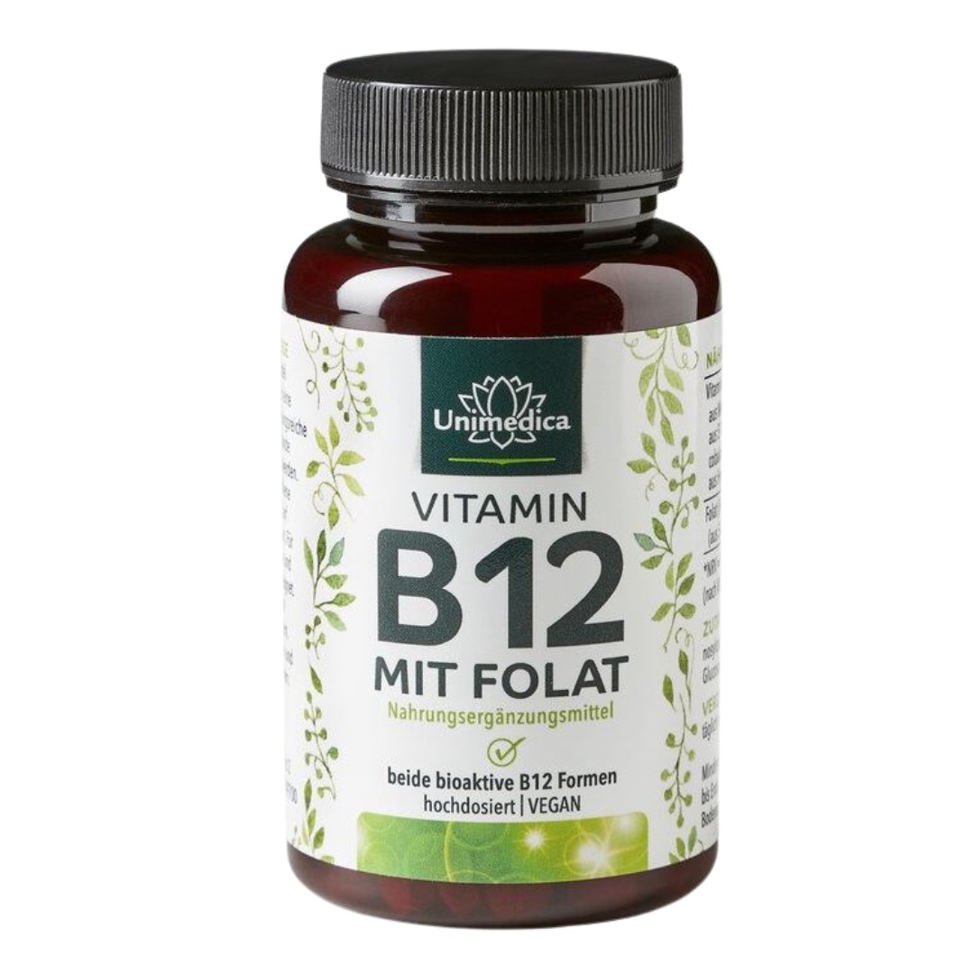 Unimedica Vitamin B12 mit Folat - 180 Tabs.