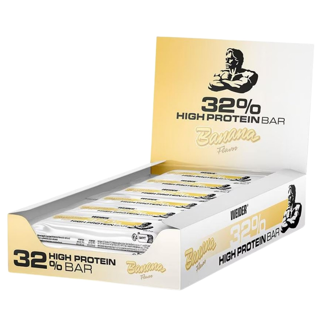 Weider 32% Protein Bar - 12 x 60g Riegel (Karton) Banane (MHD: 03/26)