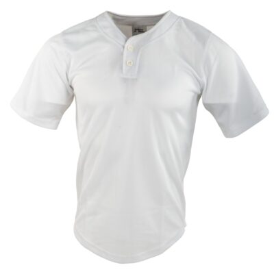 Active Athletics Baseball Jersey, 2 Button Henley Jersey - weiß Gr.L