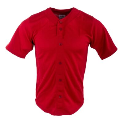 Active Athletics Baseball Jersey, Fake Button Jersey - rot Gr.XL