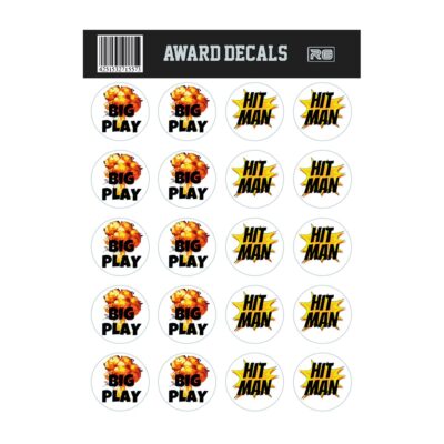 American Football Helmsticker, Football Helm Decal - big play and hit man