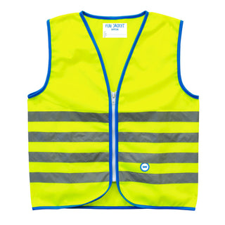 WOWOW Kinder Reflexweste Fun Jacket Kinder Gr. S/M/L - M (7-9 Jahre) Gelb
