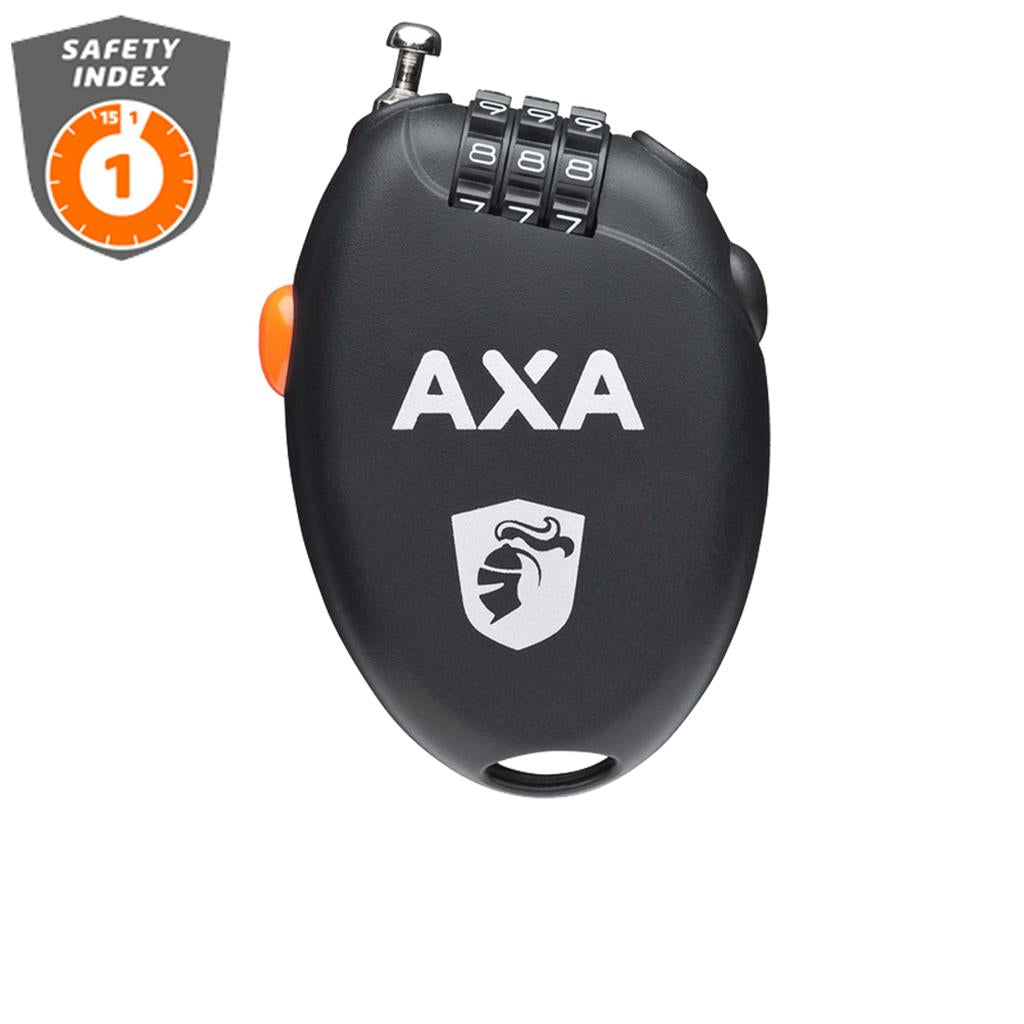 Axa Seilschloss Roll 75/1,6 schwarz mit Zahlencode