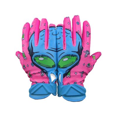 Battle "Alien" Cloaked Receiver Handschuhe - pink-blau Gr.M