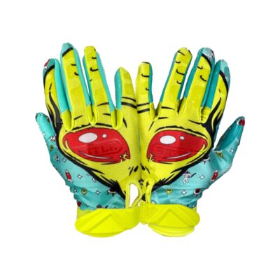 Battle "Alien" Cloaked Receiver Handschuhe - türkis-grün Gr.M