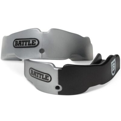 Battle Football Mundschutz 2-Pack inkl. strap - grau-schwarz