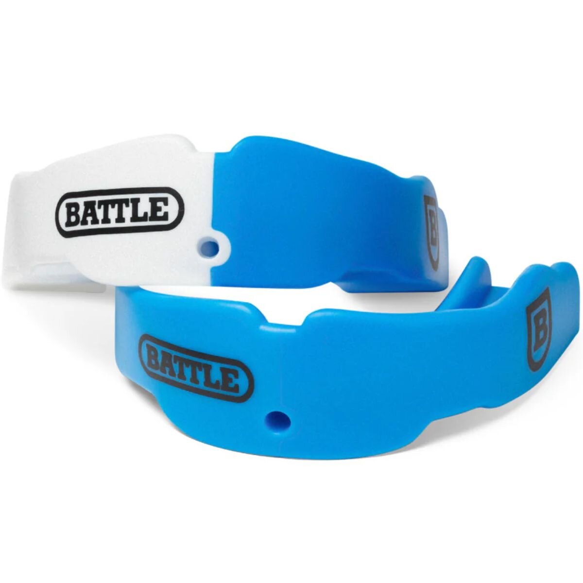 Battle Football Mundschutz 2-Pack inkl. strap - weiß-blau