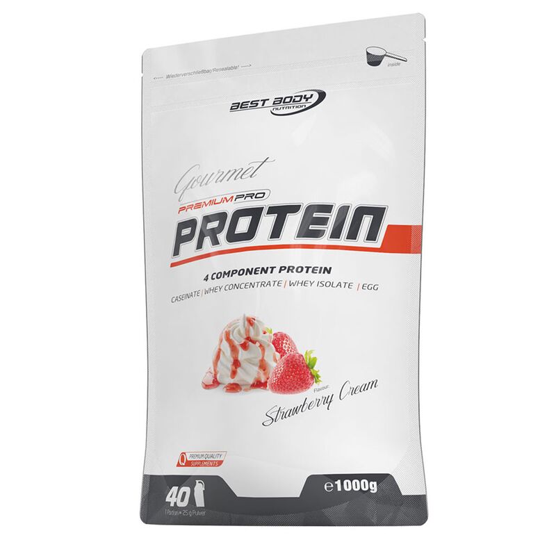 Best Body Nutrition Gourmet Premium Pro Protein 1000g Strawberry Cream