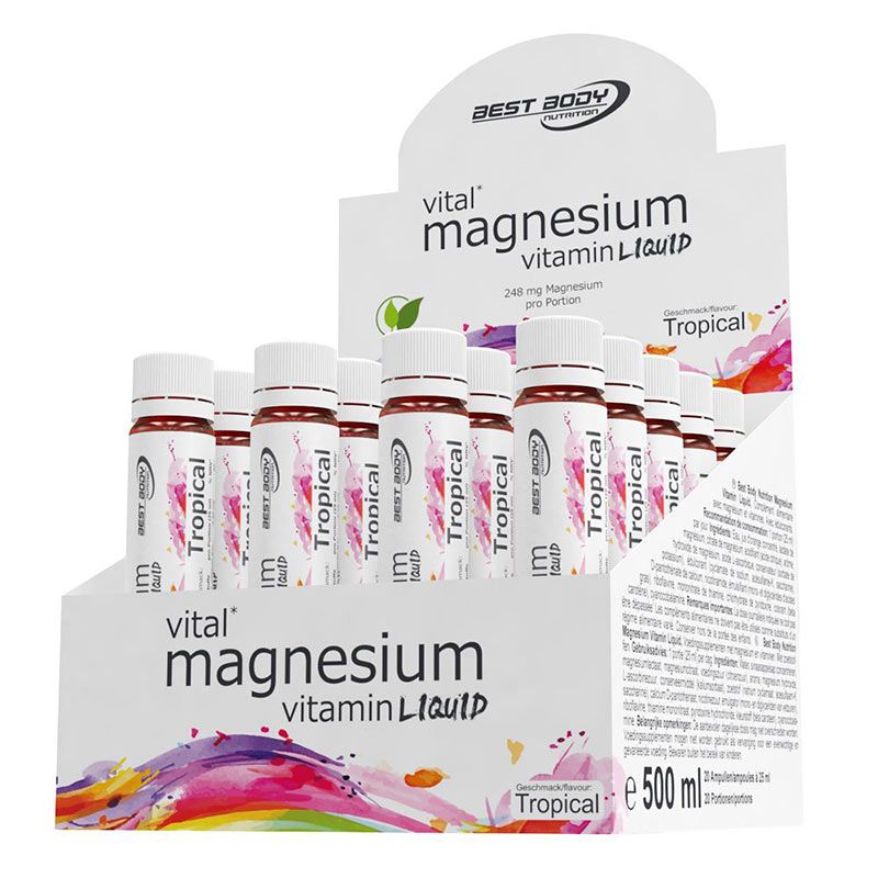 Best Body Nutrition Magnesium Vitamin Ampullen 20x25ml Tropical