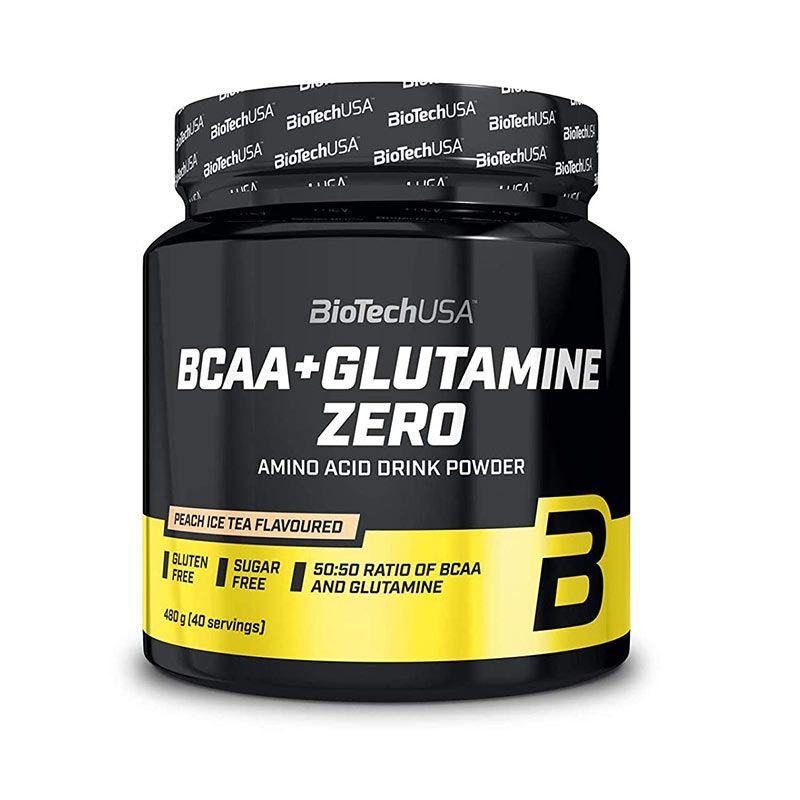 Biotech USA BCAA + Glutamin 480 g Zero Pfirisich Ice Tee