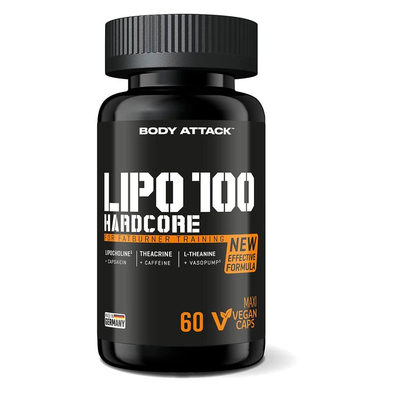 Body Attack Lipo 100 Hardcore 60 Kapseln