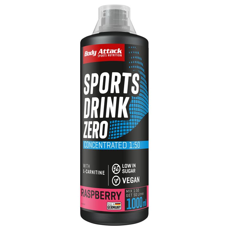Body Attack Sports Drink Zero 1000ml Himbeere