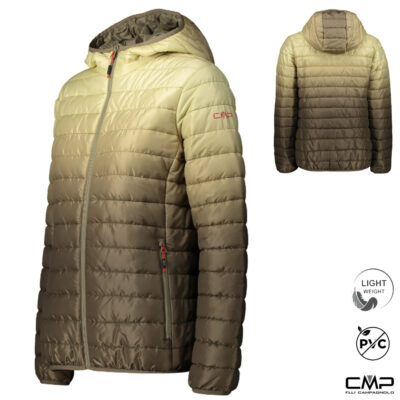 CMP - Damen Hybrid Jacke "Fix Hood" Steppjacke, beige braun