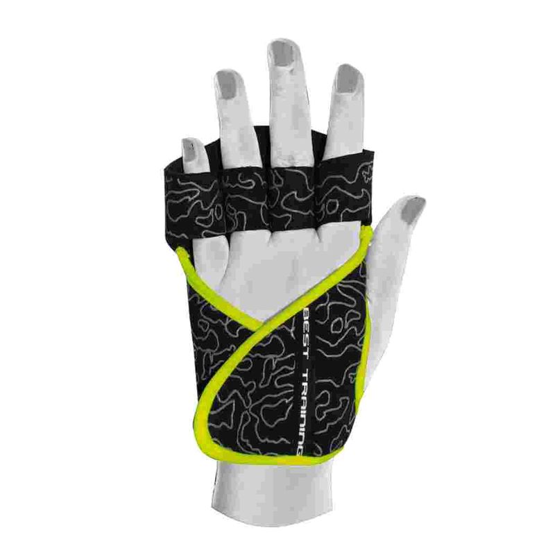 Chiba Lady Motivation Glove Trainingshandschuhe Schwarz/grau/neongelb - M