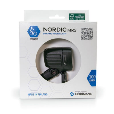 Herrmans Nordic MR5 E,sw,6-12V, 40 Lux,mit Halter LED-E-Bike-Scheinwerfer HERRMANS