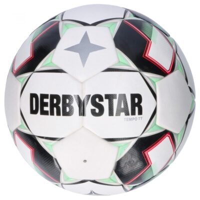 10er Paket Derbystar Fussball Tempo TT Trainingsball 5 Weiss/Grün/Schwarz