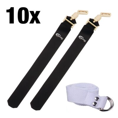 Full Force POPFLAG Flagfootball Set, 10 Gürtel mit 10 Flag Sets - schwarz