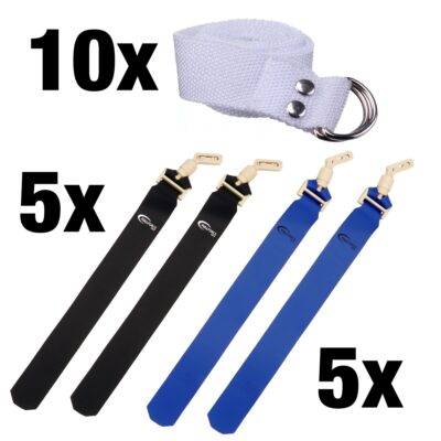 Full Force POPFLAG Flagfootball Set, 10 Gürtel mit 10 Flag Sets - schwarz/blau