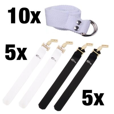 Full Force POPFLAG Flagfootball Set, 10 Gürtel mit 10 Flag Sets - schwarz/weiß