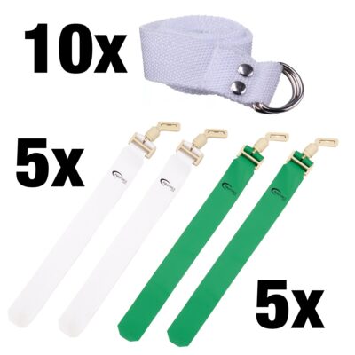 Full Force POPFLAG Flagfootball Set, 10 Gürtel mit 10 Flag Sets - weiß/grün