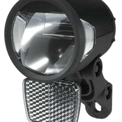 Herrmans Frontscheinwerfer Herrmans H-Black MR8 D Dynamo, schwarz, on/off Standlicht