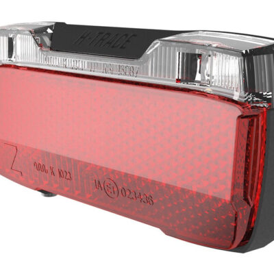 Herrmans Gepäckträgerrücklicht Herrmans H-TraceBa Batteriebetrieb, on/off, 50mm