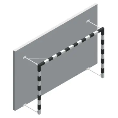 Lynxsport GmbH Handballtor - Wandmontiert, seitlich klappbar - Aluminium