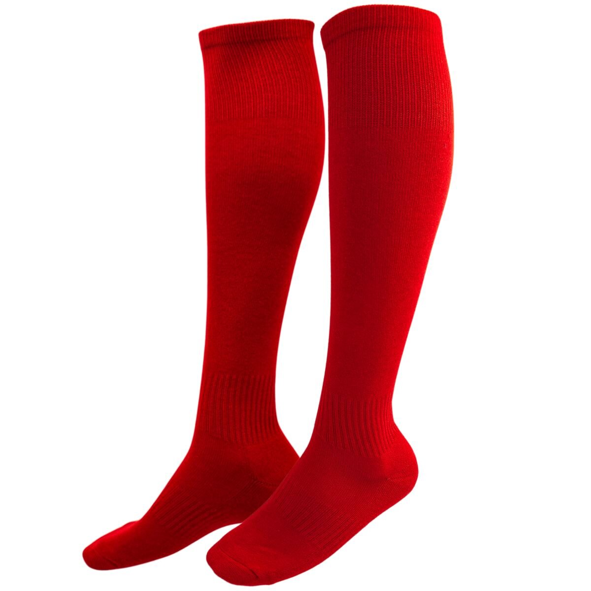 Kniehohe Footballsocken (Einheitsgröße 39–45) - rot
