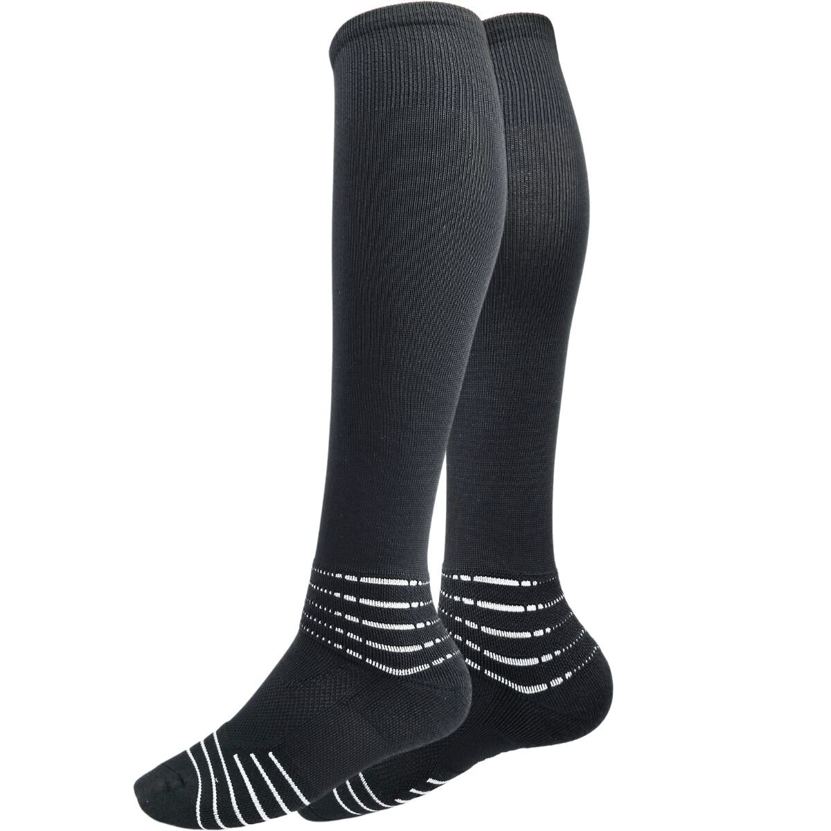 Kniehohe Footballsocken – Mesh-Belüftung - schwarz - 39–44 EU