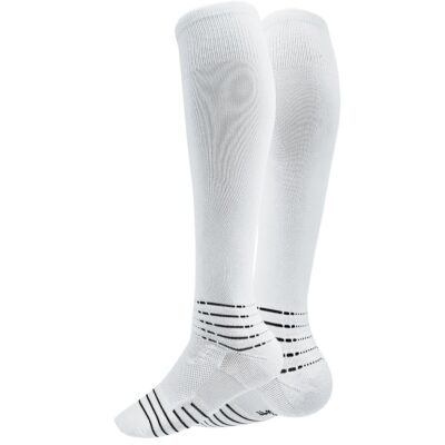 Kniehohe Footballsocken – Mesh-Belüftung - weiß -39–44 EU