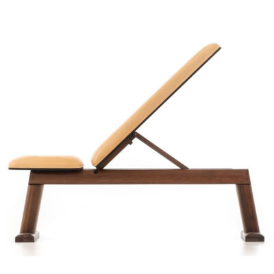 NOHrD WeightBench Nussbaum Hantelbank Echtleder Natur