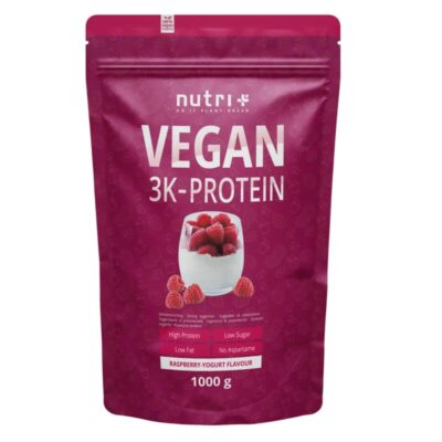 Nutri+ Vegan 3K Protein 1000g Himbeer-Joghurt