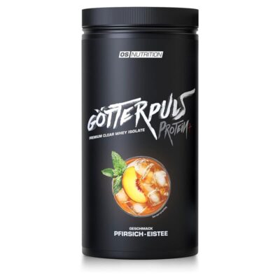 OS Nutrition G?tterpuls Protein+ Premium Clear Whey Isolate 840g Pfirsich-Eistee