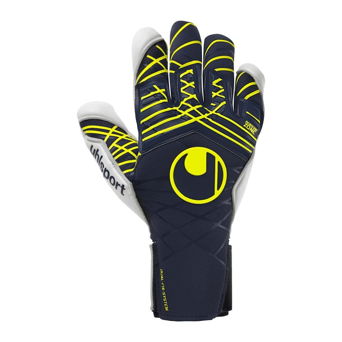 Uhlsport Prediction Absolutgrip SC Torwarthandschuhe marine/weiß/fluo gelb 9