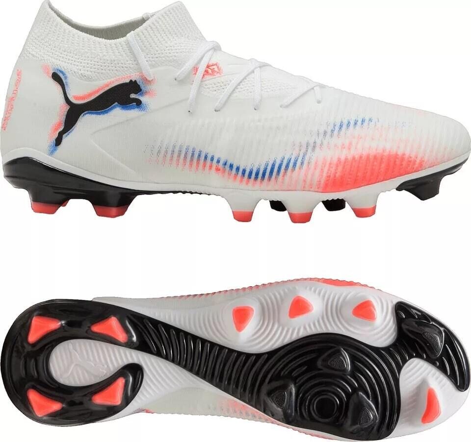 Puma Future 8 Match FG/AG Fussballschuhe puma white-puma black-glowing red 41