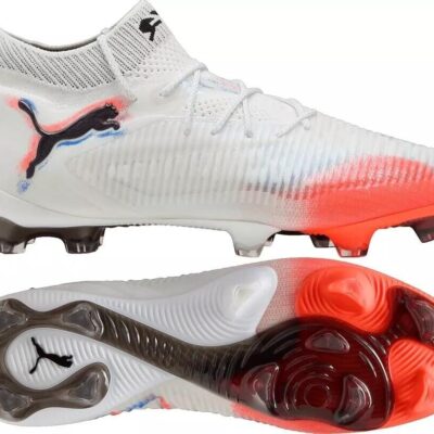 Puma Future 8 Ultimate FG Fussballschuhe puma white-puma black-glowing red 45