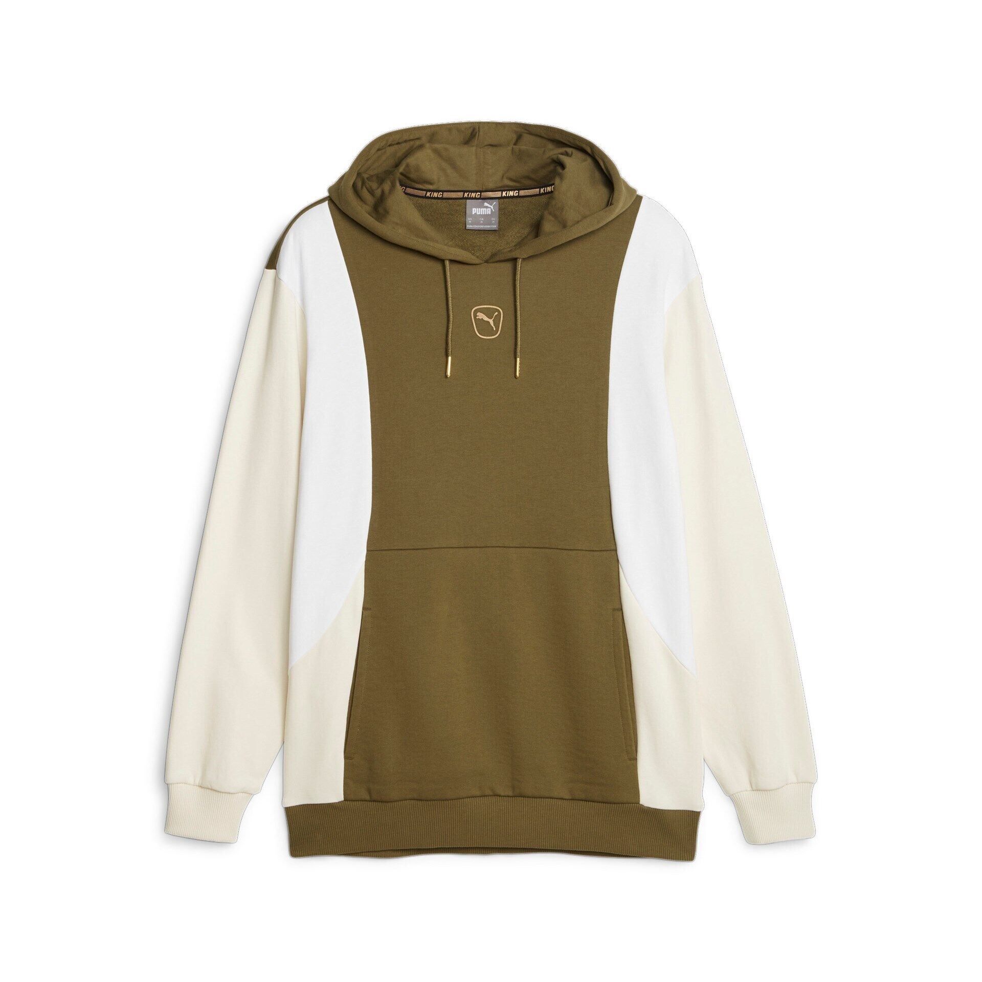 Puma King Top Hoody Olive drab-alpine snow XXXL