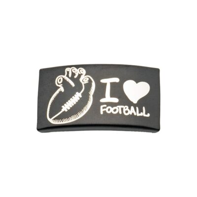 Rookie Goat Gravurplatte "I Love Football" für Football Armband - Herz links