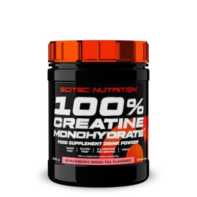Scitec Nutrition 100% Creatin Monohydrat 300g Erdbeer-Gr?ner Tee