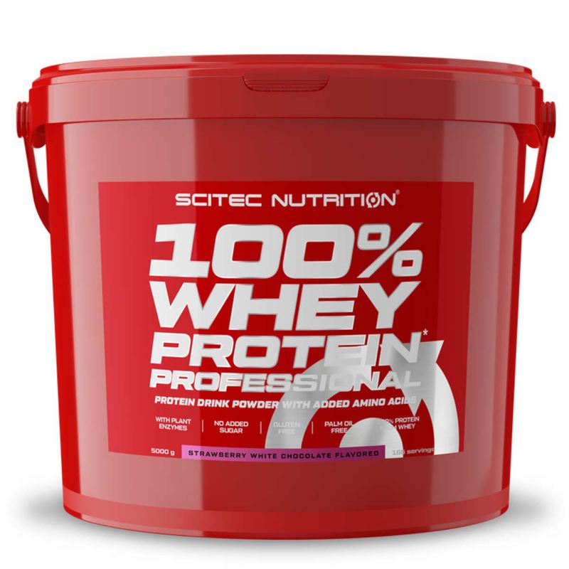 Scitec Nutrition 100% Whey Protein Professional 5000g Erdbeer wei?e Schokolade