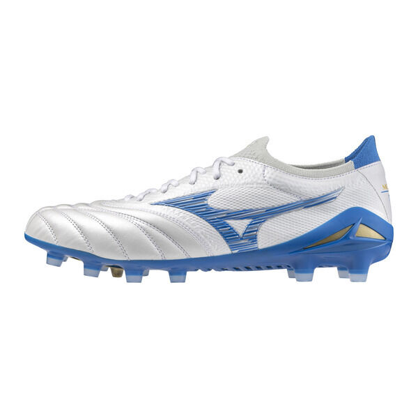 Mizuno Corporation Morelia Neo IV Beta Made in Japan FG/AG Fussballschuhe  weiß/blau 46