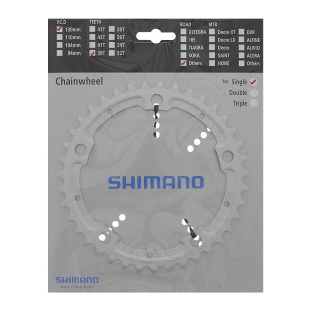 SHIMANO Kettenblatt ALFINE FC-S500 39 Zähne für KSR Innen + Außen Schwarz
